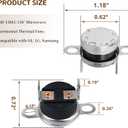 KSD-150LC 150 Microwave Thermostat Thermal Fuse, Compatible with GE, LG, Samsung