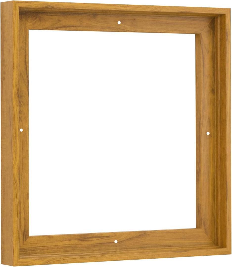 Floater Frame 20x20 for 3/4 (0.75) inch Deep Canvas Paintings/Canvas Prints/Wood Canvas Panels/Wall Art/Wall Decor/Home Decor/Artwork (Natural Oak, 20 x 20 inch, Square)