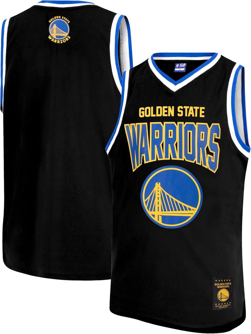 Ultra Game Youth NBA Official Standard Tank Top Mesh Sleeveless Muscle T-Shirt (14-16, Black)