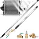 47" & 24" Radiator Cleaning Wand 2-Piece Set - 4500 PSI Stainless Steel Dual Water/Air Radiator cleaner Cleaner w/Pressure Washer Gun Adapter & Tips for Cars, Trucks, RVs, Heavy Equipment