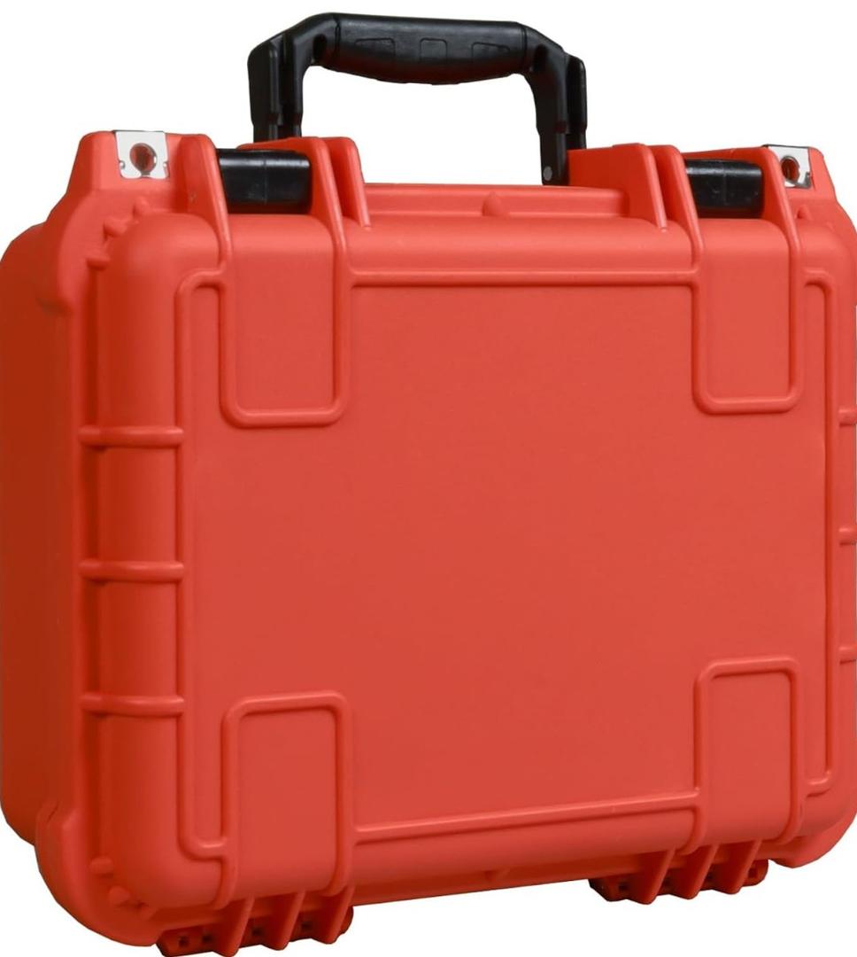 14x 11.5x 6.5 Inch Hard Case, Portable Weather Waterproof Protective Camera Case with Customizable Foam, Fit Use of Drones, Camera, Equipments, Orange50+ bought in past month