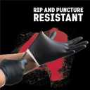 Venom Steel Industrial Nitrile Gloves, Chemical Resistant Disposable Black Gloves, Latex-Free, Powder-Free, Textured Grip, Heavy Duty Two-Layer Protection, 6 mil,Medium, 100 Count (M)