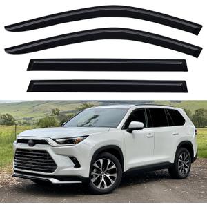 Window Visors Rain Guards for 2024 2025 2026 Toyota Grand Highlander & Lexus TX, Out-Channel Window Vent Wind Deflectors Visors Shades