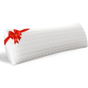 ZonLi Long Body Pillow for Adults, Firm Body Pillow with Adjustable Shredded Memory Foam, Soft Support for Side Sleepers, Pregnant Women, Washable Quilted, 20 x 54 Inch, White