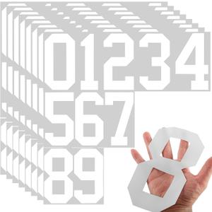 TaoBary 8 Sheets Mailbox Numbers Stickers Waterproof Vinyl Number Stickers Self Adhesive 0-9 Vinyl Decals for Car/Home/Residence(8 Inch,White)