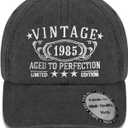 Birthday Gifts for Men Women, Personalized 30th - 100th Birthday Gifts, 1926-1996 Vintage Hat (Black)