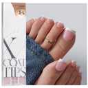BTArtboxnails XCOATTIPS Toe Nail Tips - Lamp-Curable Sharp Square Pink Press On Toenails for Women, 150 Soak Off French Tip Toe Nail Extensions in 15 Sizes, Builder Gel & Top Coat Required