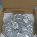 BUXVRCS Silver Crystal Chandelier - Modern Semi Flush Mount Ceiling Light Fixture for Kitchen, Bedroom, Living Room & More (Silver)