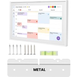 No-Stud, No-Drill Wall Mount for Skylight 15 (Gen 1) Digital Calendar  Metal Mount  No-Drill Installation for Drywall  Includes Level & Mounting Kit - Accessories for Skylight Calendar (Not Compatible with 15 Inch Gen 2)