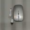 Qullqian Wireless Bluetooth Mouse for MacBook Air/Mac/Pro/Laptop/Computer/PC,Rechargeable Dual Mode Switch Mouse Bluetooth 5.2/3.0 and 2.4GHz USB Receiver (Silver)