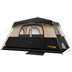 FanttikOutdoor Camping Tent 8 Instant Cabin Tent Setup in 60 Seconds with Rainfly & Windproof Portable with Carry Bag for Family Camping & Hiking, 13' x 9' x 78''