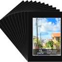 15 Pack 12x16 Black Picture Mats, Frame Mattes for 9x12 Pictures Display Photo Frame Mat Core Bevel Cut Mat Board Show Kit for Photos, Prints, Artworks