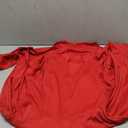 MarryUP Womens Short Puff Sleeve V Neck Casual Semi-Formal Cocktail Party A-Line Dress (006-red, Large)