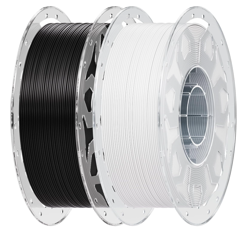 Creality 2 kg Black & White PLA 1.75mm Filament, 3D Printer Filament Bundle, 1.0kg (2.2lbs) Spool, Enhanced Toughness No Warp, Accuracy ±0.03mm Printing Filament, for 3D Printers