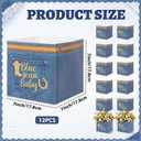 12 Pcs Blue Jean Baby Shower Decorations for Denim Baby Shower Table Centerpieces Flower Boxes Blue Jean Decorative Food Holder for Denim and Diamonds Gender Reveal Party Supplies (Light Denim)