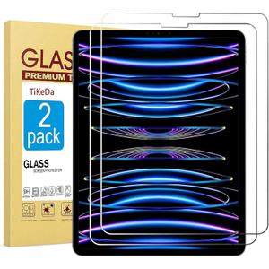 2 Pack Screen Protector for iPad Pro 12.9 Inch Display [2022 & 2021 & 2020 & 2018 Release] Tempered Glass [Face ID & Apple Pencil Compatible] Ultra Sensitive Case Friendly