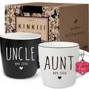 2 x Promoted to Aunt & Uncle 2026 Mugs Set, Pregnancy Reveal Announcement Mug Gifts, Pregnancy Announcement Mug Gifts, First Time Uncle & Aunt Gift, Baby Reveal Publicity Mugs Gift, 13Oz