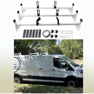 WRLWYSturdy 54" Roof Ladder Rack for Your Ford Transit 150, 250, 350 (2015-2025) Cargo Van - Enhance Storage & Efficiency