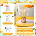 LemonRoad 100 Pcs 2oz Small Plastic Juice Bottles with White Cap Mini Reusable Clear Shot Jar with Lid Scale and Label for Ginger Liquid Drink Milk Beer Coffee Storage Container Portable Travel