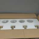 5-Light Bathroom Light Fixtures, 30 Inch Brushed Gold Vanity Light with Cylinder Clear Glass Shade, Modern Vanity Lighting Fixtures Over Mirror, VL143-BG-5