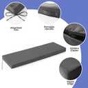 IPYNBAP Outdoor Bench Cushions for Outdoor Furniture, 42x18x3 Inch, Waterproof Bench Pillow, Fade Resistant Long Bench Seat Pads for Garden, Indoor, Porch Swing, Dark Grey