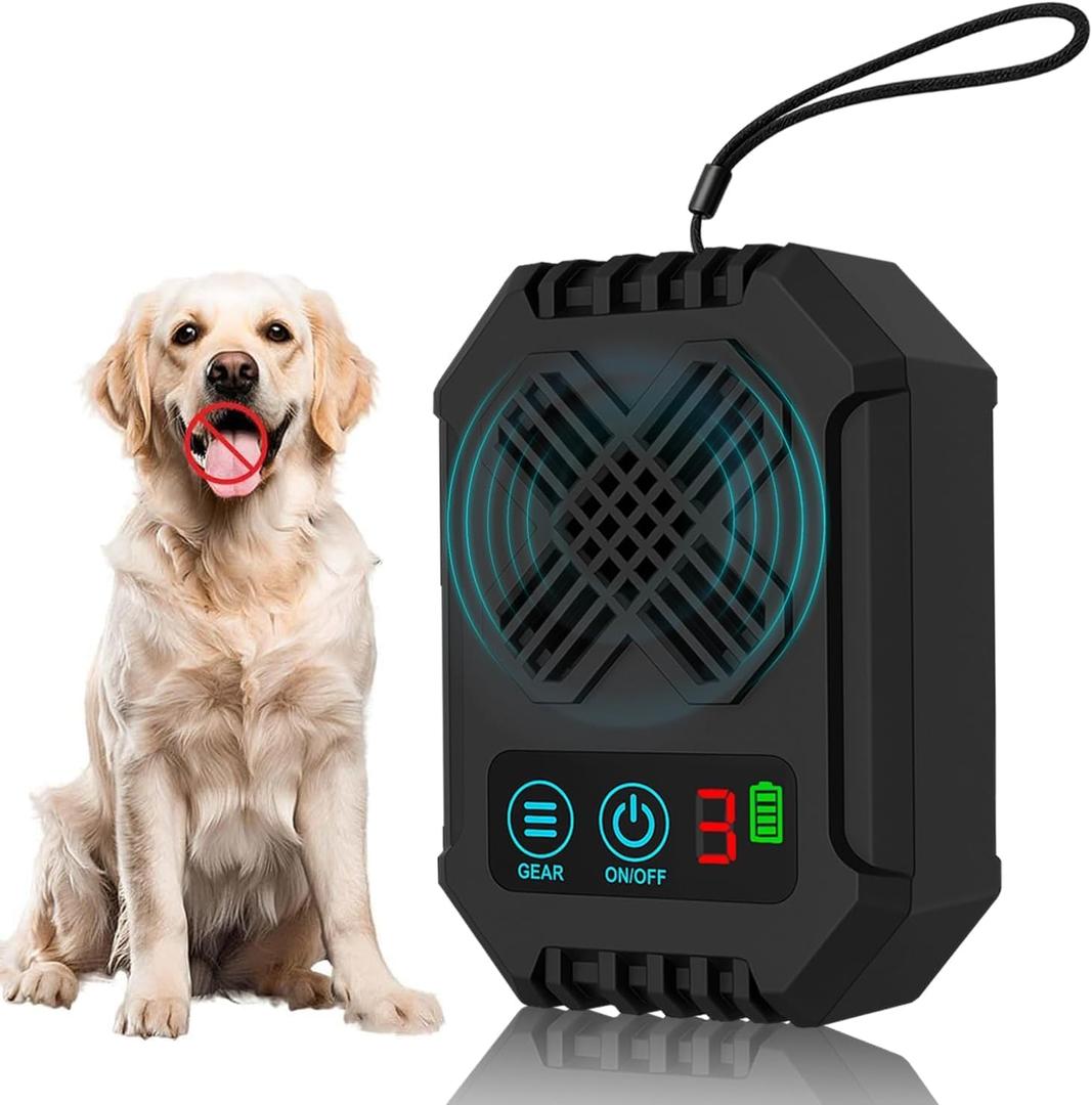 Anti Barking Devices, Ultrasonic Dog Bark 3 Adjustable Modes, Dog Bark Deterrent Device - Rechargeable Long Range 50FT Dogs Barking Control Devices for Indoor Outdoor