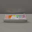 BCRMPT Chenille Letter Bag Clear Flat Pouch, Multi-Purpose PVC & Nylon Cosmetic Bag, Travel Makeup Pouch With Zipper for Women, Gym, Beach (White-Snacks)