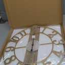 Cuspin 20 Inch Wall Clock Gold, Large Decorative Wall Clocks Battery-Operated, Modern Metal Round Clock Silent Non Ticking Arabic Numerals for Living Room Kitchen Mantel Office Decor