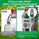 Sprinkler Timer, Programmable Irrigation Water Timer for Garden Hose, Solar/Battery Dual Power & Professional Leak-Proof Design, Rain Delay/Auto/Manual Watering System, Gray (Grey)