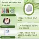 8 Pack N20 Nasal CPAP Mask Liners Compatible with Small Size N20 Nasal Mask Cushions. Enjoy Silky Comfort, Reducing Facial Redness and Pressure Marks for Enhanced Comfort (Ice White)(S)