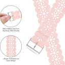 YAXIN Lace Silicone Band Compatible with Apple Watch Band 38mm 40mm 42mm 44mm Women, Slim Narrow Thin Hollowed-out Scalloped Sport Band Replacement Strap for iWatch Series 6 5 4 3 2 1 SE, Sand Pink