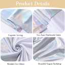 White and Silver Arch Backdrop Cover 7.2FT Wedding Arch Covers Stretchy Backdrop Birthday Party Colorful Arch Cover Spandex Balloon Banquet Graduation Bridal Baby Shower Photo Background Decoration