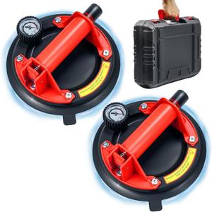 2 Pack 8" Heavy Duty Suction Cups to Lift Large Glass,Max Load 960lbs Window Suction Cups,Powerful Industrial Tile Suction Cup Tool for Glass, Granite,Marble