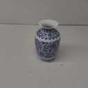 Maxcheck 9 Inch Blue and White Vase Chinoiserie Ceramic Porcelain Chinese Handmade Oriental Vase for Home Office Bookshelf Table Decor(Blue A)