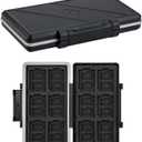 36 Slots Memory Card Case Water-Resistant Anti-Shock Memory Card Wallet for 24 Micro SD SDXC SDHC TF Cards and 12 SD SDXC SDHC Cards