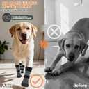 EXPAWLORER Dog Socks to Prevent Licking Paws with Grippers for Hardwood Floors Anti Slip, Traction Control Dog Shoes Booties Boots & Paw Protectors for Small Medium Large Senior Dogs Cold Winter S (Black Mixed)