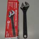 SEDY 12-Inch Adjustable Wrench, Black Oxide Finish Wide Jaw Spanner with Inch/Metric Scale, Premium Drop Forged Steel for Automotive Plumbing and Household Repairs