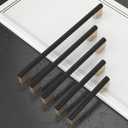 10 Pack 5"(128mm) Black and Gold Cabinet Pulls Knurled Kitchen Cabinet Handles Drawer Pulls Cupboard Hardware for Cabinets