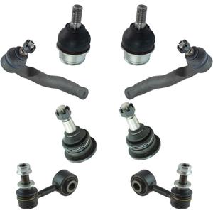 TRQ Front Steering & Suspension Kit Ball Joint Sway Bar Stabilizer Link Tie Rod Compatible with 2008-2022 Toyota Sequoia 2007-2021 Tundra