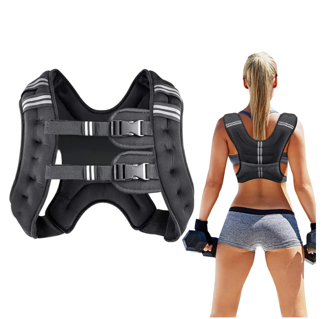 Prodigen Weighted Vest for Women and Men 20 Lbs with Reflective Stripe and Double Adjustable Buckle Straps Weight Vests for Strength Training, Jogging, Cardio, Weight Loss