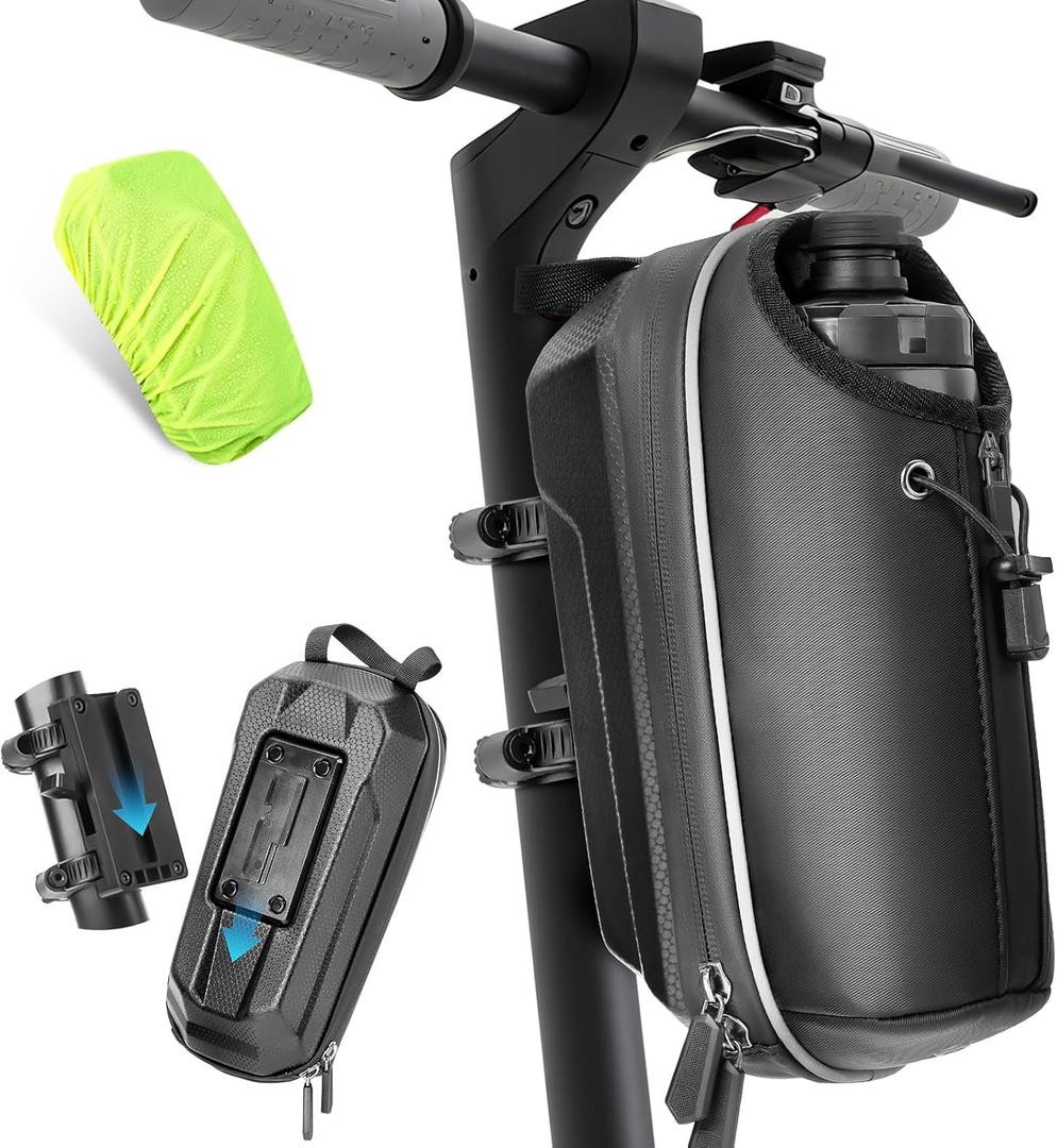 GXCROR Electric Scooter Bag 2L Large Capacity, Waterproof Front Hanging Storage Bag, Portable Handlebar Bag for Carrying Phone, Bottle, Charger Tools