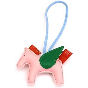 Pack of 2 HOHOPEACH Vegan Leather Bag Charms Purse Charms for Handbags Preppy Stuff Designer Cute Keychains for Women Car Accessories (Powder Pink, One Size)