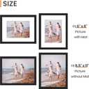 upsimples 8.5x11 Picture Frame Set of 10, Display Pictures 6x8 with Mat or 8.5x11 Without, Multi Photo Frames Collage for Wall or Tabletop Display, Black