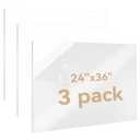WEWLINE 3PACK Plastic Sheets 1/8" Thick 2436 Plexiglass Sheets Clear Acrylic Sheets Panels Cut to Size Clear for Craft Projects DIY Display,Picture Frame and Sign