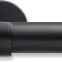 MODE Cambria Designer Series - Premium 10 foot Custom Curtain Rod - 1-1/8 inch Large Diameter - Non-Adjustable for a Seamless Look - Premium Designer Brackets and End Caps - Satin Black Finish