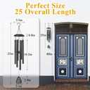 Gifts for Mom, 25''Wind Chimes Black, Mother Birthday Gifts for Mom from Daughter Son, Mother's Day, Thanksgiving, for MomsMoms Gift Ideas for Birthday Decorations