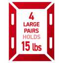 Command 15 lb Large 20 Pairs Picture Hanging Strips (40 Strips), Damage-Free Hangers for Picture Frames, No Tools Required, Great for Home Room Wall Decor, Black Adhesive