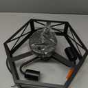 XSDeTu Semi Flush Mount Ceiling Light Fixture, Modern Farmhouse 3-Light Black Ceiling Light, Industrial Close to Ceiling Light with Metal Hexagon Cage Ceiling Lamp for Kitchen, Hallway, Bathroom