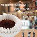 12-Cup Commercial Coffee Filters Large Size (9.75" x 4.25") | Tall-Wall Basket Style | Fits BUNN & Large Coffee Makers | No Ground Overflow | 500 Count