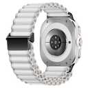 EANWireless for Galaxy Watch 7 Ultra Band 47mm,Off-road Nylon Fabric Strap with Black Metal Buckle Replacement Accessory Compatible for Samsung Galaxy Watch Ultra Trail Band, Offwhite, Pack Of 2